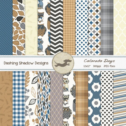 Digital Printable Scrapbook Craft Paper January Frost Pack 2 Etsy