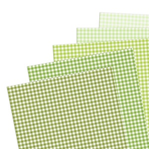Grönt gingham digitalt papper, Scrapbookpapper, Ginghammönster, Utskrivbart scrapbookpapper, Grön ginghambakgrund, Utskrivbar gingham bild 3