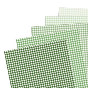 Grönt gingham digitalt papper, Scrapbookpapper, Ginghammönster, Utskrivbart scrapbookpapper, Grön ginghambakgrund, Utskrivbar gingham bild 2