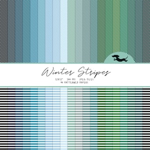 Stripe digital paper, Scrapbook paper, Stripe seamless pattern, Printable scrapbook paper, Stripe background, Printable blue stripe paper