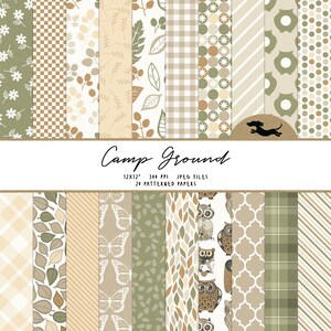 Nature digital paper, Scrapbook paper, Printable scrapbook paper, Natural background paper, Olive green paper, Printable neutral paper