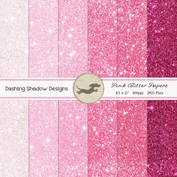 Digital Printable Scrapbook Craft Paper A4 Pink Glitter - Etsy