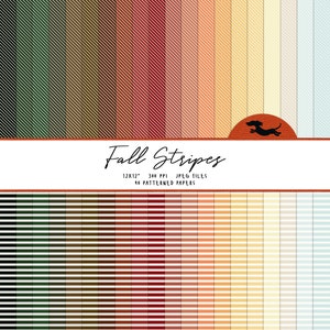 Stripe digital paper, Scrapbook paper, Stripe seamless pattern, Printable scrapbook paper, Striped background, Printable autumn stripes