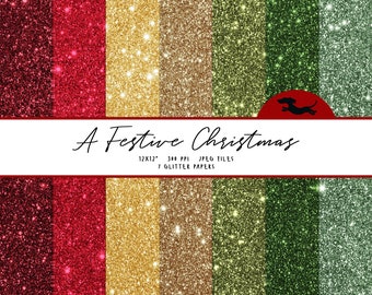 Christmas digital paper, Scrapbook paper, Printable paper, Glitter paper, Glitter pattern, Christmas glitter, Printable scrapbook paper