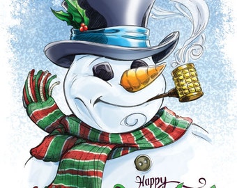 Frosty the Snowman - Whimsical Winter Decor 8x10
