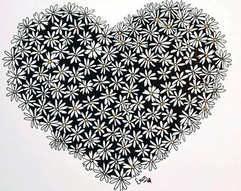 Impression de coeur hébété