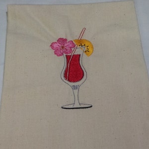 Handmade Machine Embroidered Kitchen Towel,Kitchen,Tea,Homemade,Handcrafted,Crochet Edge, Cotton,Hand Towel,Size 26&quot;x 17 3/4&quot;