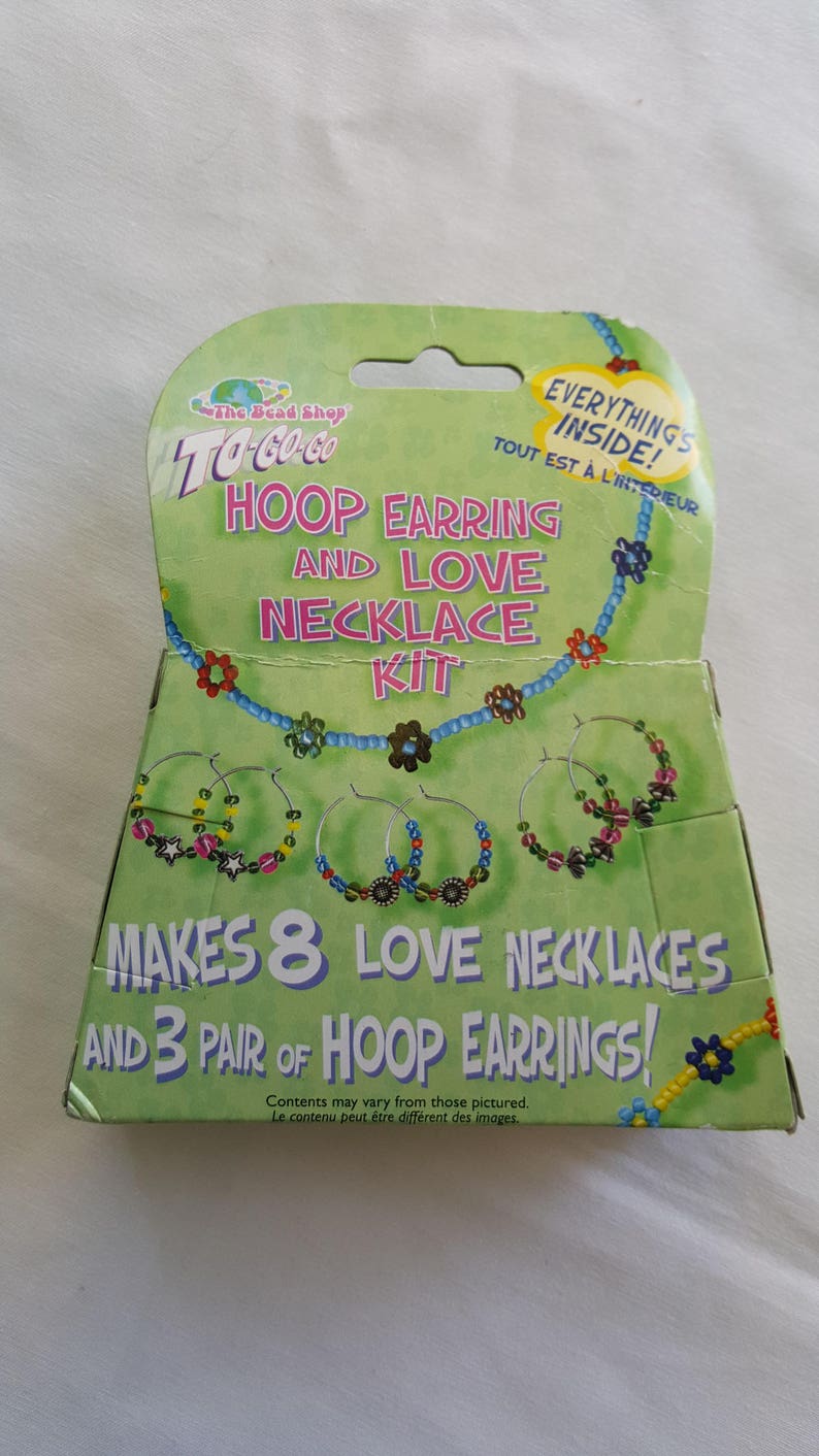 Create Your Own Design Jewelry Multicolored Beads, Make Your Own Jewelry Hoop Earring And Love Necklace Kit