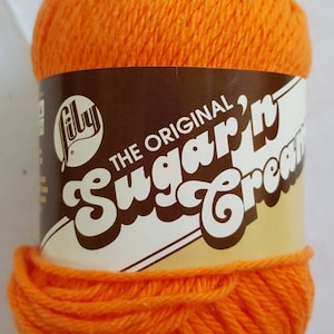 Lily Sugar&#39;n Cream # 01628 Hilo &quot;Hot Orange&quot; - 2 madejas