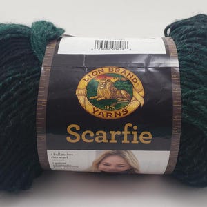 Lion Brand Scarfie # 202 &quot;Forest Black&quot; Yarn