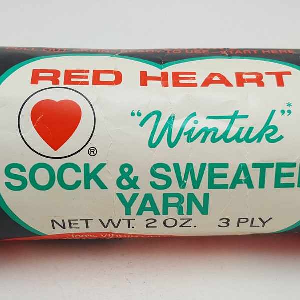 Vintage Red Heart Wintuk Sock And Sweater # 328 "New Camel" Yarn