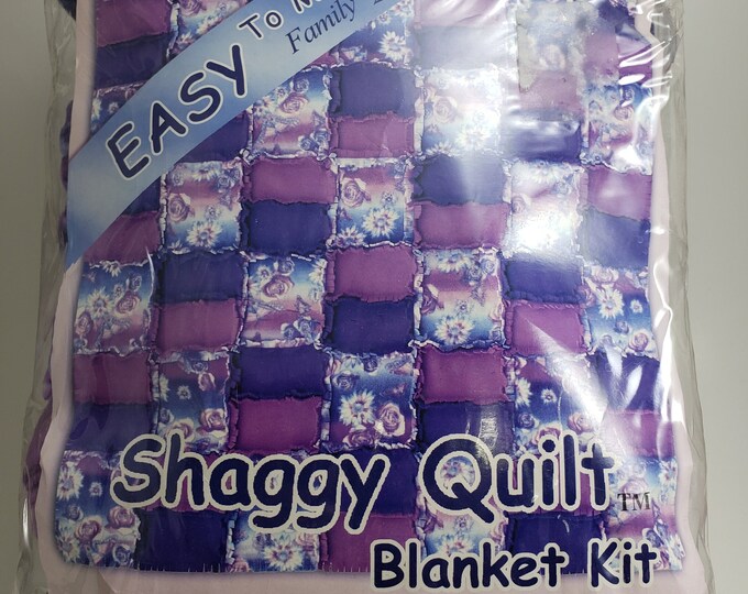 Easy to Make shaggy Quilt Blanket Kit Open Bag Etsy