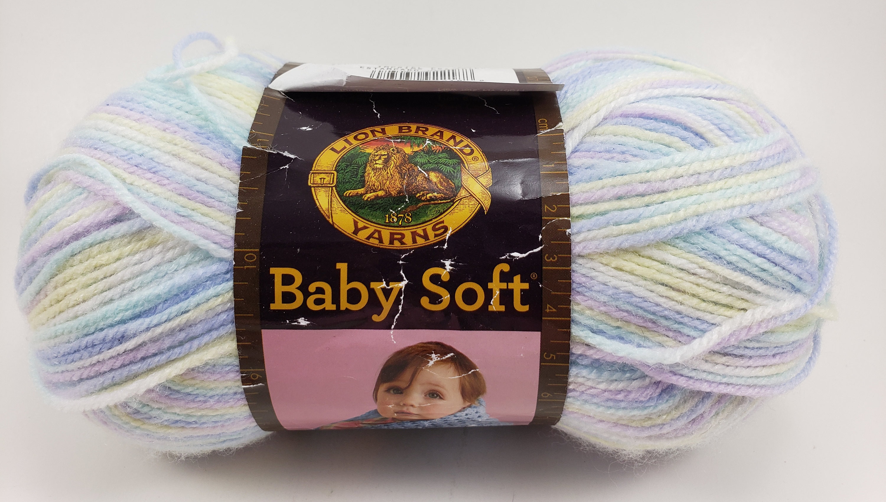 Lion Brand Baby Soft Yarn, 218 pastel Print Multi Colored