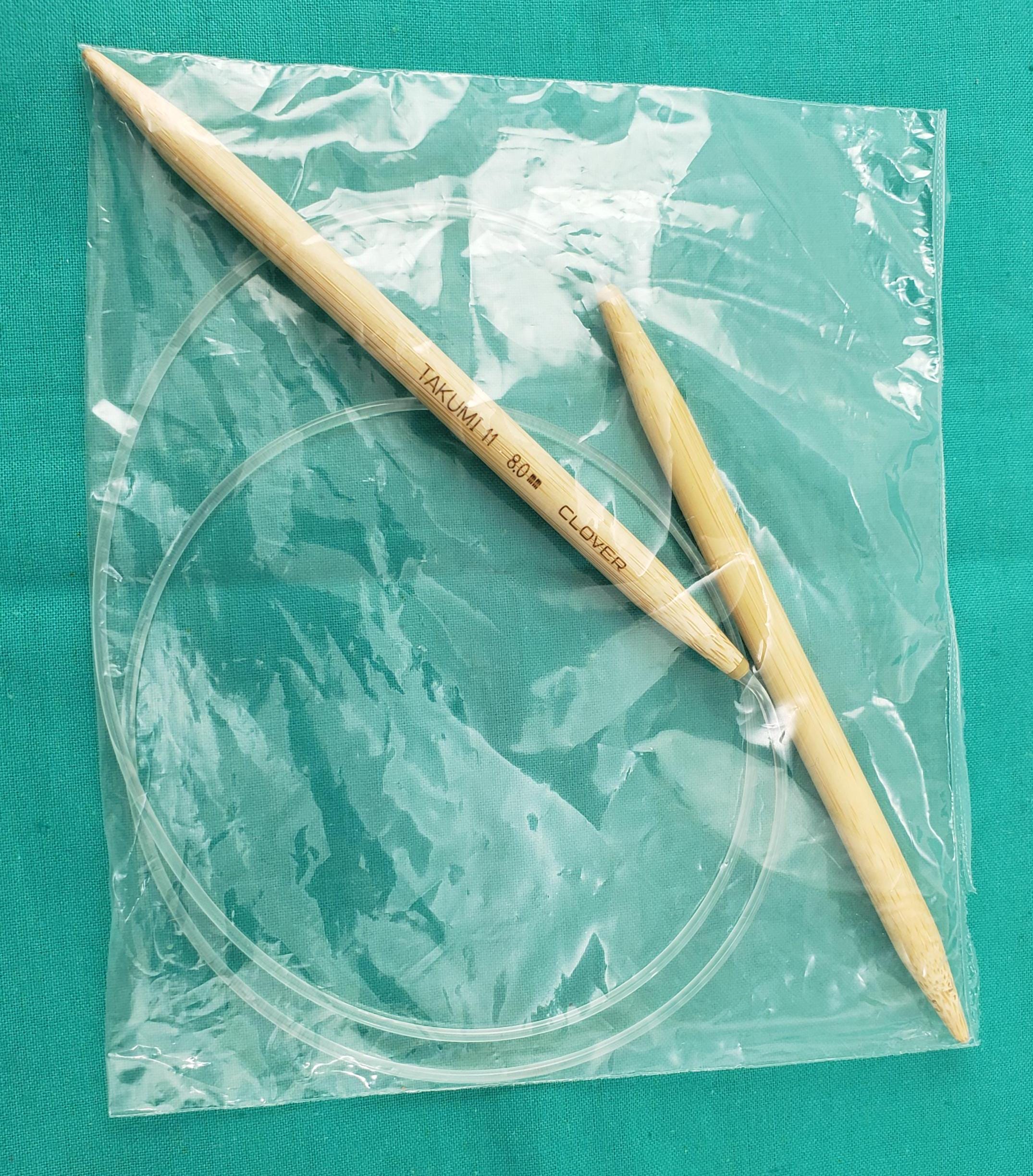 Clover Takumi Bamboo Circular Knitting Needles, Size 11 / 8 mm