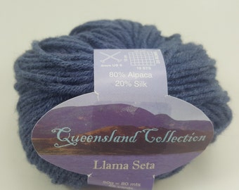 Queensland Collection Llama Seta # 12 Filato "Blu"