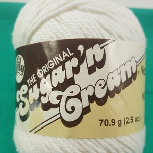 Lily Sugar&#39;n Cream, # 1 &quot;White&quot; Cotton Yarn