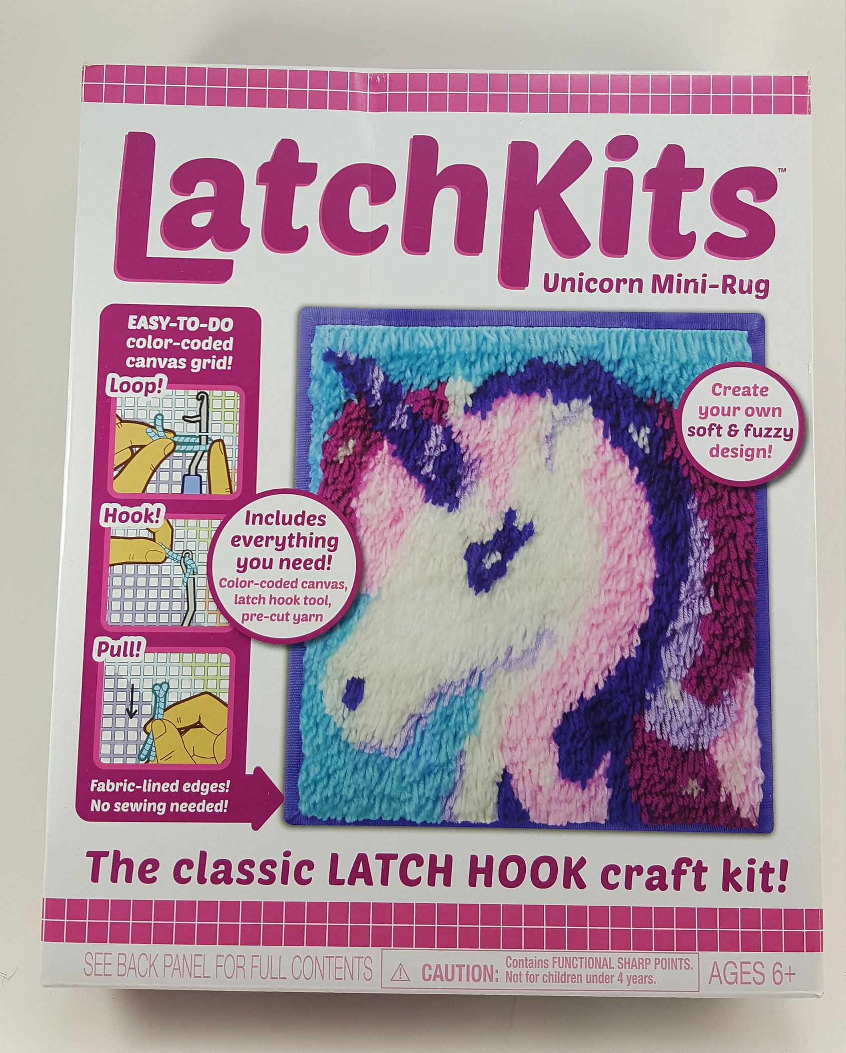 Kahootz Latchkits Unicorn Mini Rug Latch Hook Kit - Pre-owned - Etsy