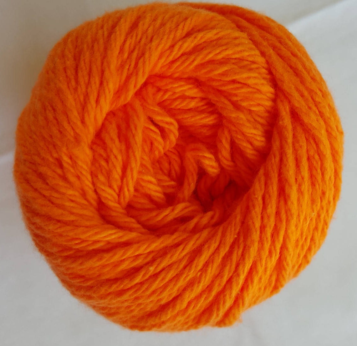 Sugar 'n Cream Cotton Yarn Hot Orange 01628 2.5 Oz AT597 Lot of 2 