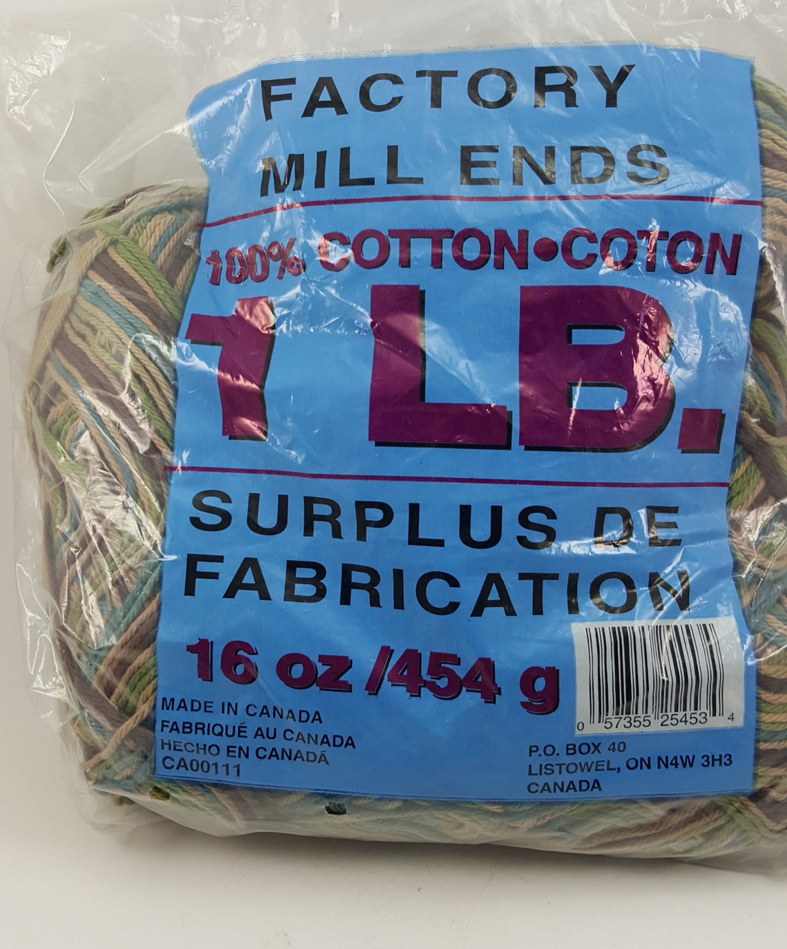Factory Mill Ends Yarn 100 Cotton Yarn Multicolor Yarn Etsy