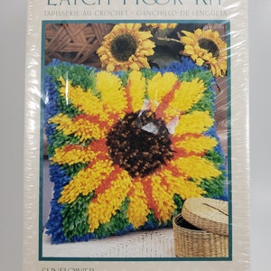 Latch Hook Pillow Sunflower European and American Style DIY