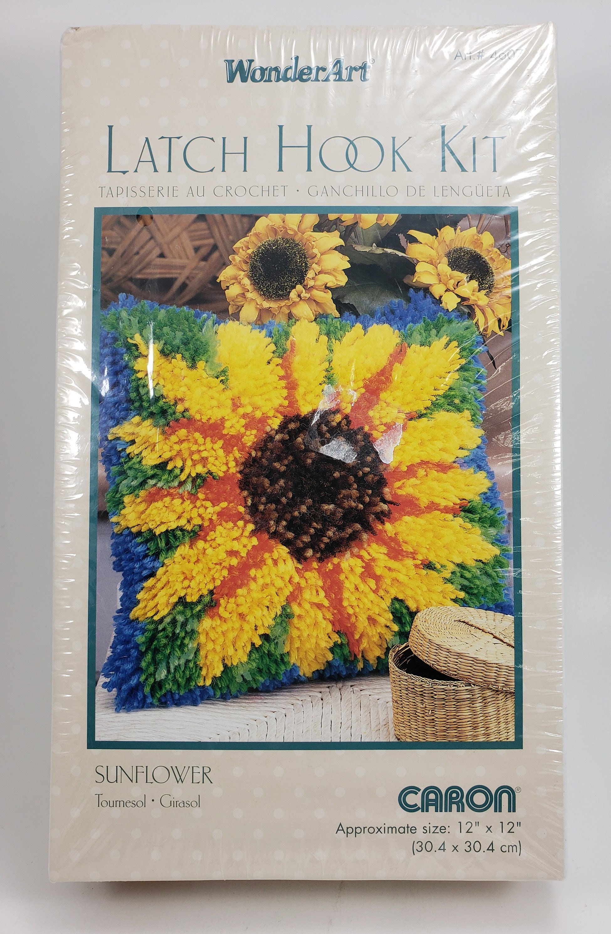 Gift2u Latch Hook Rug Kit for Adults with Printed Sunflower, DIY