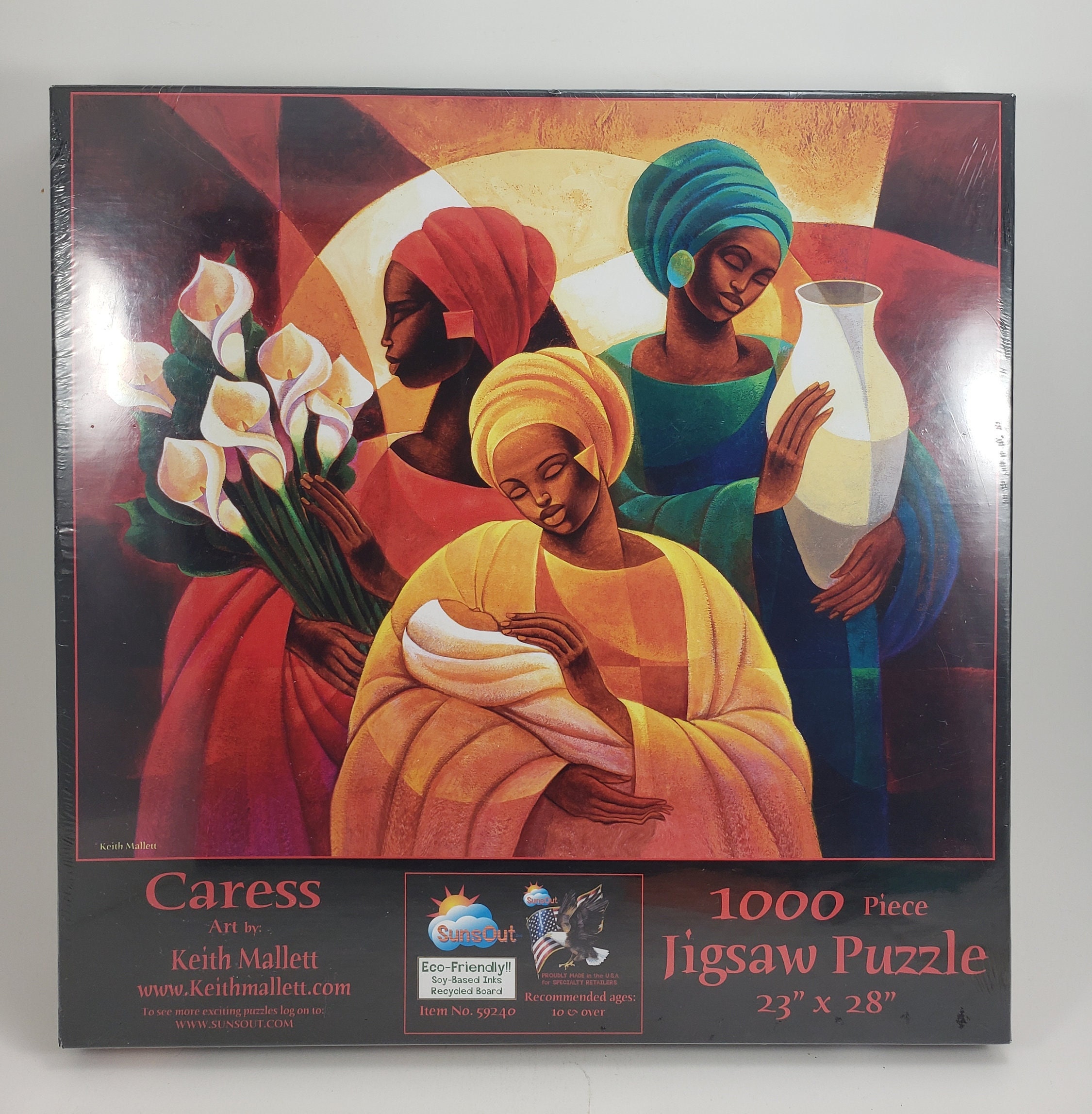 SunsOut Keith Mallett Caress 1000 pc Jigsaw Puzzle Mother and Child 