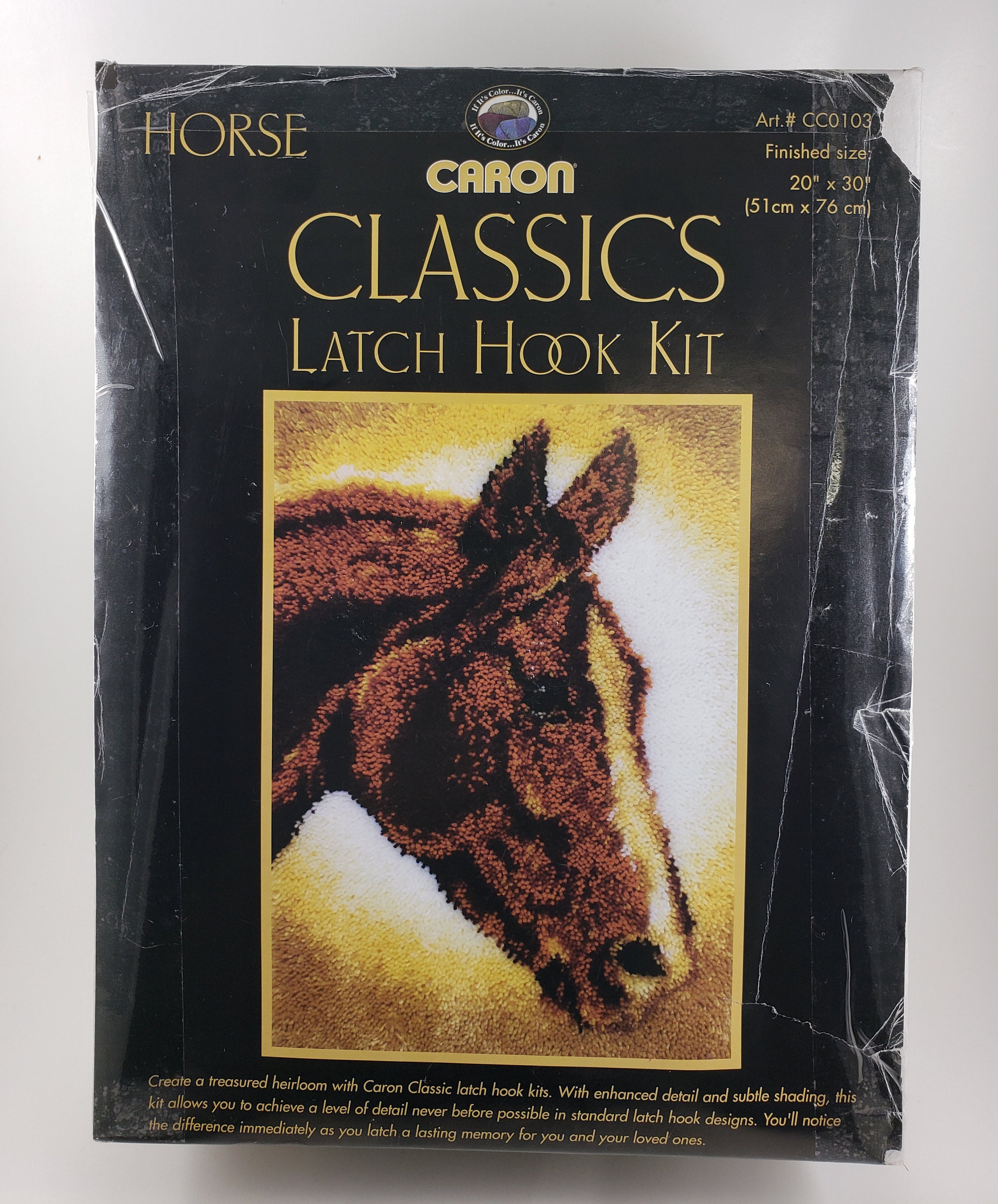 Caron Classics Latch Hook Kit, Art Cc0103 Horse Latch Hook Kit,do It  Yourself, Create Your Own Kit,size 20 X 30 Pre-owned -  Canada