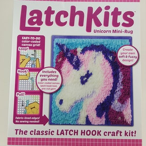 Kahootz Latchkits Unicorn Mini Rug Latch Hook Kit - Pre-Owned
