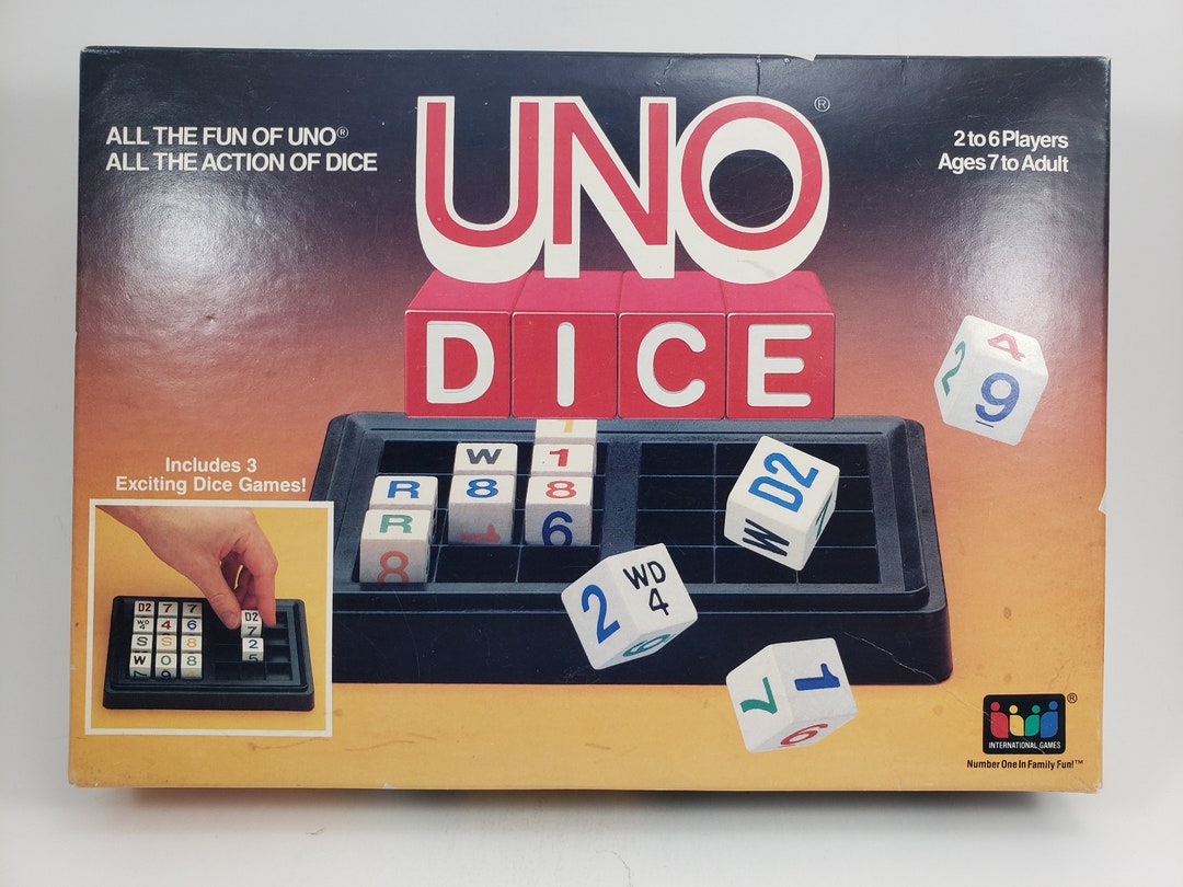 1987 International UNO Dice Card Game Pre Owned Etsy