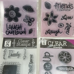 Timbres acryliques transparents Studio G