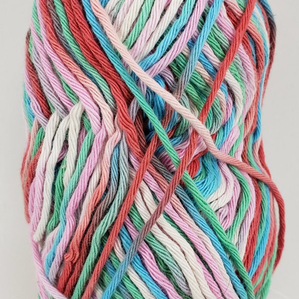 Variegated, Multicolored 100% Cotton Yarn