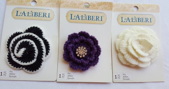 Laliberi Ready Made Gray Flower Clip Pin with Pearls by EK Success NEW