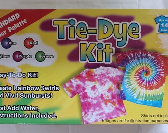 Rainbow Tie-Dye Kit: DIY Swirls & Sunbursts - Dyes up to 14 Shirts