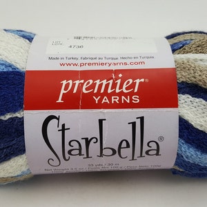 Premier Yarns Starbella # 15-09 &quot;Faded Jeans&quot; Yarn - 2 Skeins