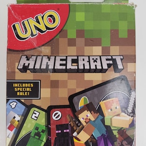 Juego de cartas Mattel 2017 Minecraft "UNO" - Usado
