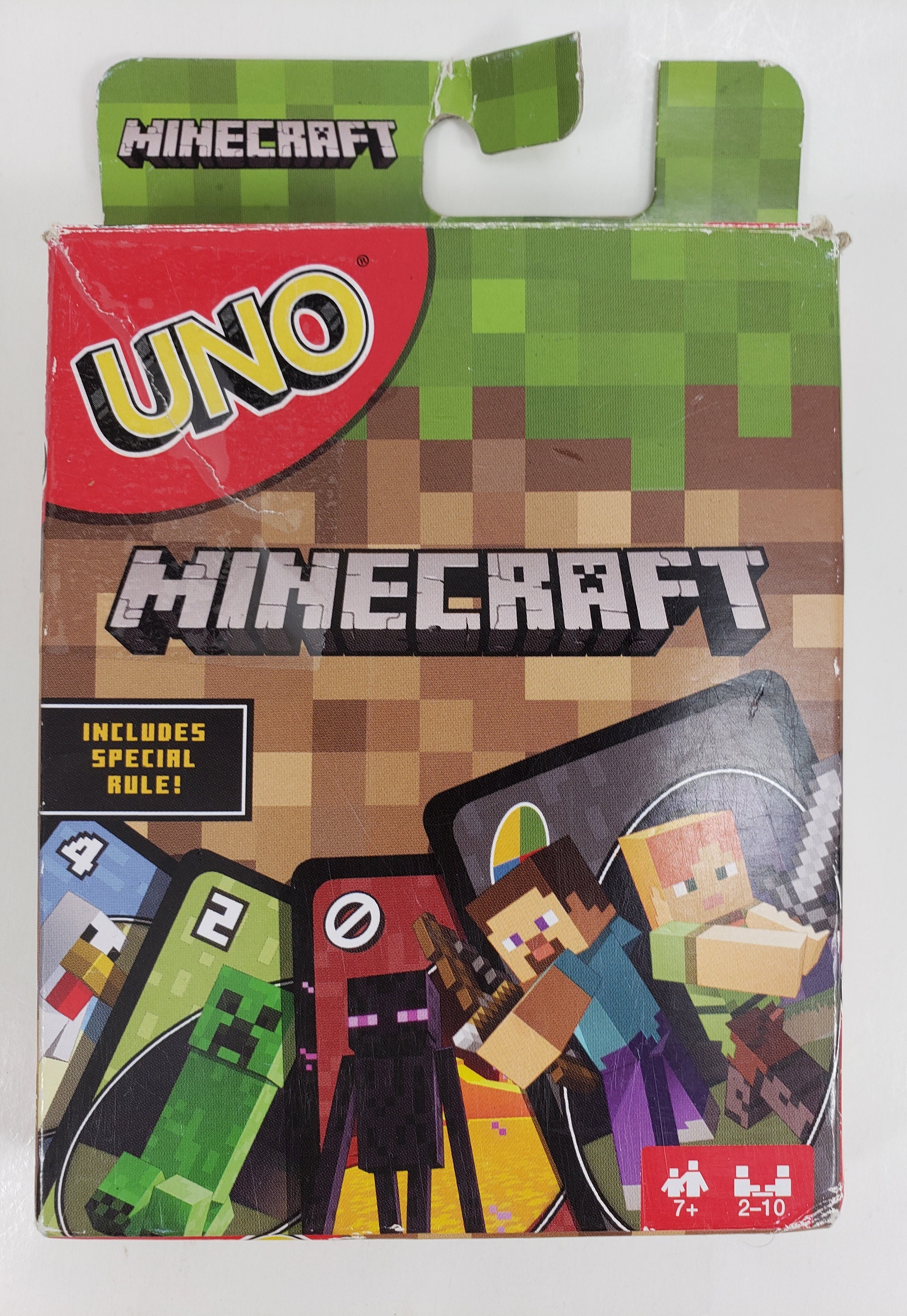 UNO Minecraft Card Game for Kids & Family, 2-10 Players, Ages 7 Years &  Older 