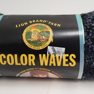 Lion Brand Color Waves # 350 &quot;Night Sky&quot; Multi Colored, Variegated Yarn - 3 Skeins