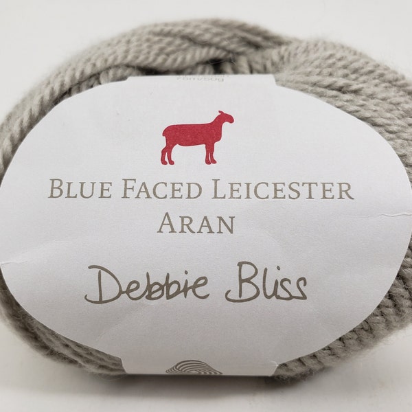 Debbie Bliss Blue Faced Leicester Aran # 460005 "Stone" Yarn - 2 Skeins