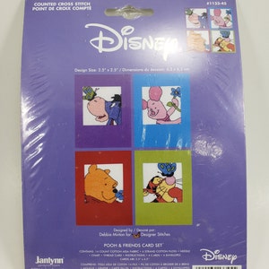 Janlynn Disney # 1133-45 &quot;Pooh & Friends Card Set&quot; Counted Cross Stitch Kit