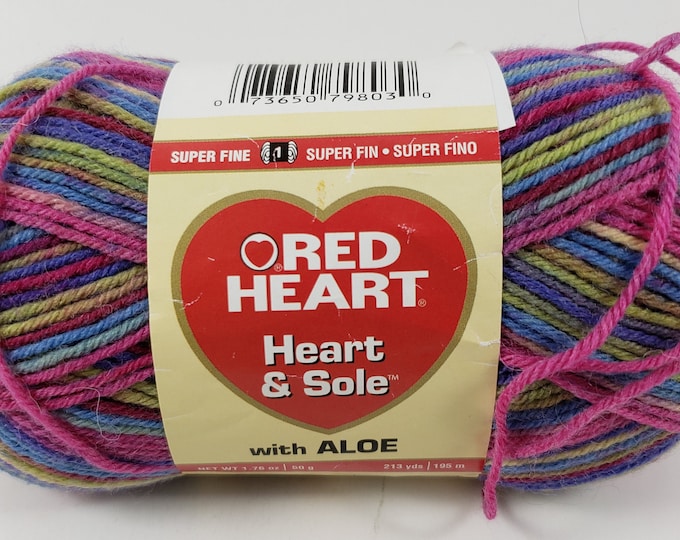 Red Heart Heart&sole With Aloe Yarn, 3960spring Stripe,multicolored