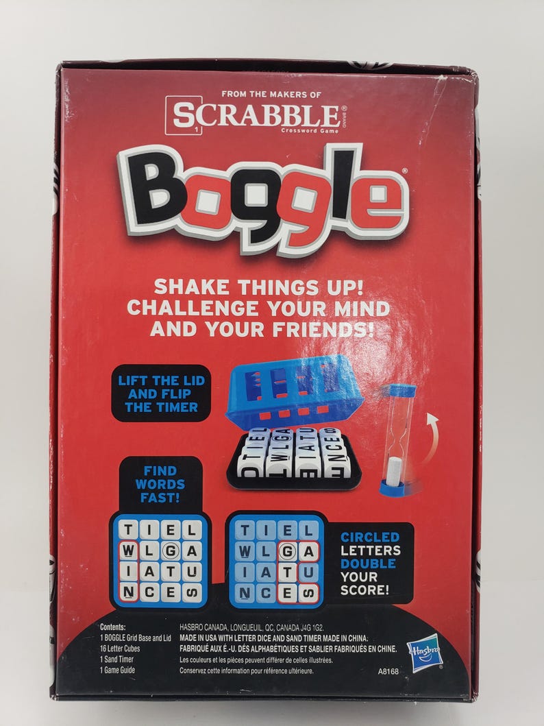 Boggle Gridd 2014 Hasbro Boggle Word Search Game - Pre - Owned - Etsy