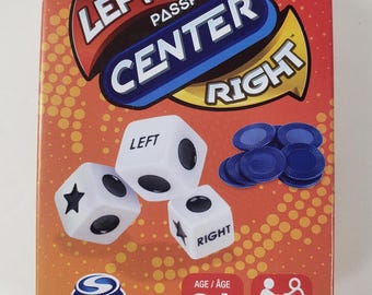 Spin Master Left Passplay Center Right Dice Game In A Tin - Open Tin
