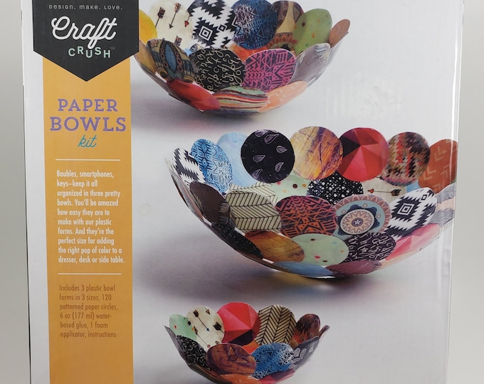Craft Crush Paper Bowls Kit Etsy