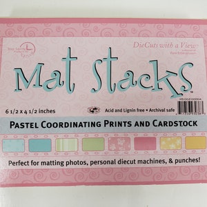 段差を節約するマット パステルカラーのコーディネートプリントとカードストック