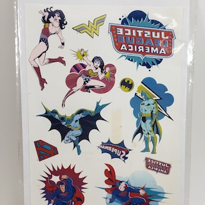 Justice League, Wonder Woman, Superman, Batman Temporäre Tattoos