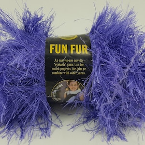 Lion Brand Fun Fur # 191 &quot;Violet&quot; Yarn - 2 Skeins