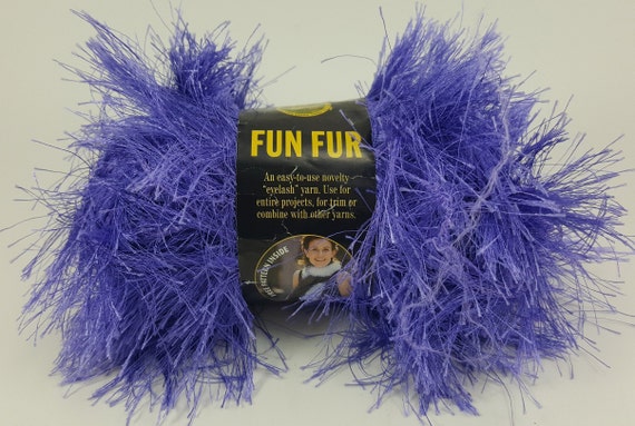 Lion Brand Fun Fur 191 violet Yarn 2 Skeins -  Canada