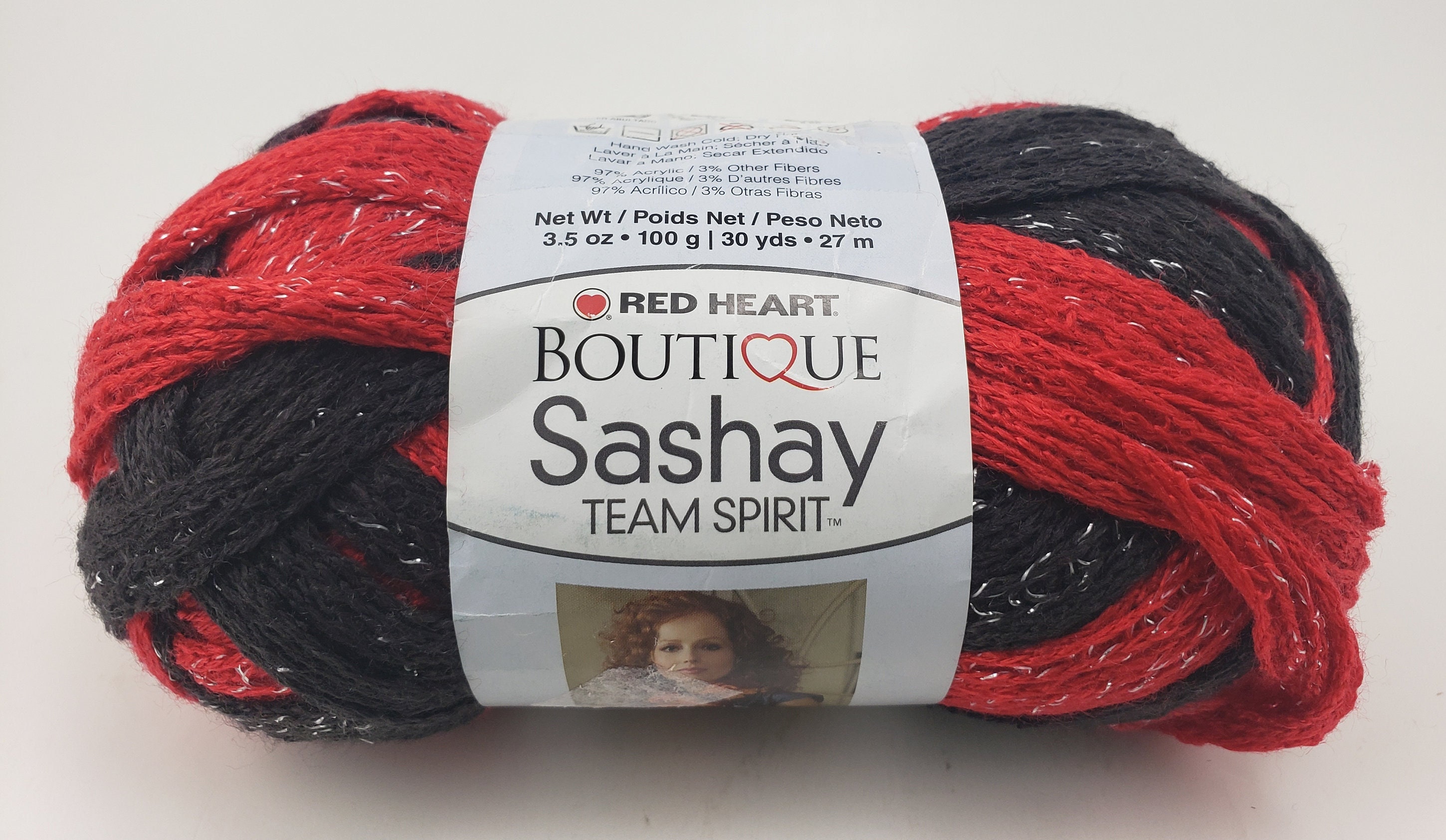 RED HEART Team Spirit Yarn - Green/Gold Acrylic Yarn For Knitting & Crochet