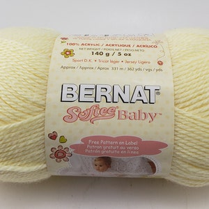Bernat Softee Baby Yarn, Acrylic Yarn, Funny Prints Yarn, Light Worsted Yarn, Machine Washable & Dryable Yarn