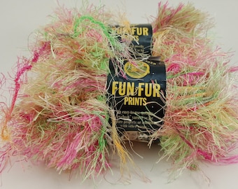 Lion Brand Fun Fur Prints # 212 &quot;Caribbean&quot; Yarn